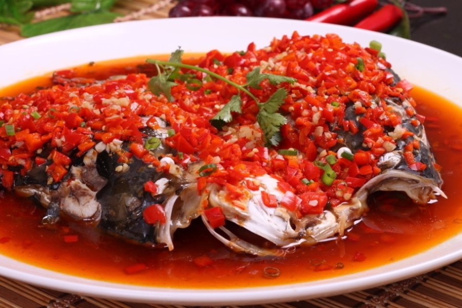 Fish Head with Chopped Chili Duo Jia Yu Tou 剁椒鱼头