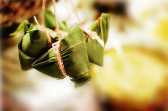 zongzi rice dumplings in bamboo leaves